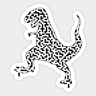 Tyrannosaurus Rex Dinosaur Maze Sticker